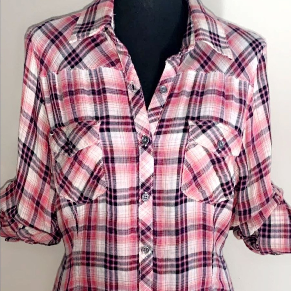 Harley Davidson long sleeved plaid shirt